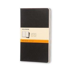 PAQ.3 LIBRETAS MOLESKINE CAHIER L RAYAS NEGRO REF. QP316