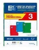 LIBRETA DIN A4 TAPA PLASTICO 48H 4x4mm OPENFLEX OXFORD (PACK 3 UDS) REF. 400188226