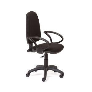 SILLA OFICINA SINGLE CON BRAZOS TAPIZADO 1 NEGRO ROCADA R.930/4+956