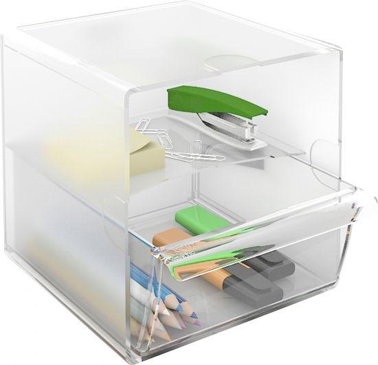 ORGANIZADOR MODULAR APILABLE ARCHICUBO CON 1 CAJON GRANDE Y 1 COMPATIMENTO CRISTAL R.6707 CS TP