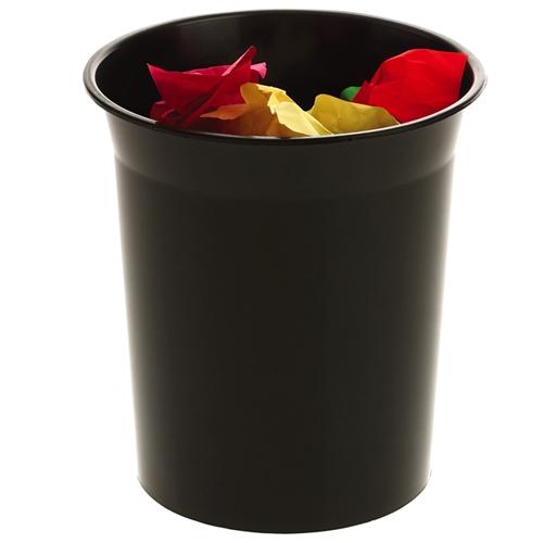 PAPELERA PLASTICO OPACO MOD.2002 NEGRO 14L. R.2002 NE