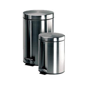 PAPELERA ACERO INOXIDABLE CON PEDAL 5L. 28X20,5cm. DIAM. BIN REF.3302