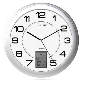 Reloj pared gris metalizado Instinct Unilux