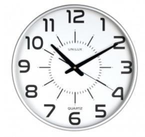 Reloj pared 37,5cm diámetro MAXI POP GRIS METALIZADO