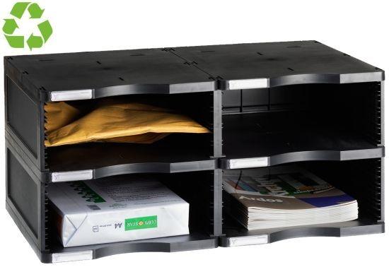 MODULO ARCHIVODOC JUMBO 4 COMPARTIMENTOS NEGRO 360X600X275mm. R.6622 NE