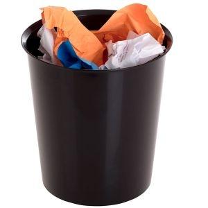 PAPELERA PLASTICO OPACO MOD.2001 NEGRO 18L. R.2001 NE
