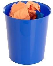 PAPELERA PLASTICO OPACO MOD.2001 AZUL 18L. R.2001 AZ